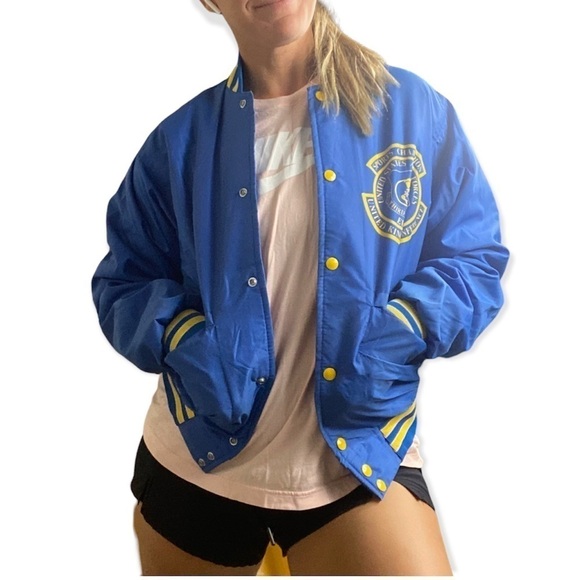 Vintage United States Air Forces third Air Force Europe blue yellow jacket - Picture 2 of 10